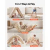 9-in-1 Pikler Triangle Climbing Set for Toddlers – Wooden Climber with Ramp, Arch, 2 Toy Cars & Washable Cushion