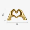 Nordic Heart Hands Resin Sculpture – Abstract Love Figurine
